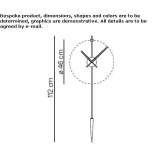 Wooden pendulum clock for wall mounting Nuvolera