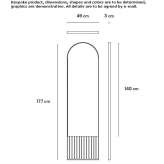 Freestanding oval ash mirror Yotoco