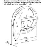 Round bathroom mirror with shelf Alvesta