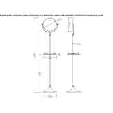 Tiltable brass mirror with shelf Turnhout