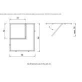 Rectangular mirror made of chrome-plated steel, mounted on the wall Neila