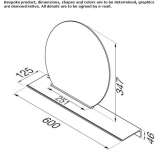 Metal mirror/bathroom wall shelf Knowle