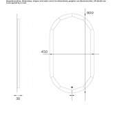 Owalne lustro łazienkowe ze zintegrowanym oświetleniem Sonico