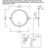 Tilting mirror in a round, brass frame Bayport