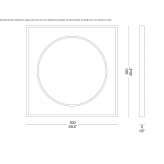 Wall mirror in a square frame Laruns