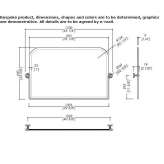 Tiltable rectangular bathroom mirror Arendonk