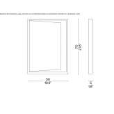 A mirror hanging in a rectangular frame Laruns