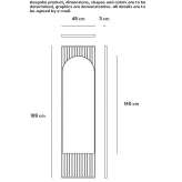 Free-standing rectangular ash mirror Yotoco