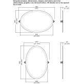 Tilting oval bathroom mirror Rusinow