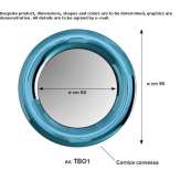 Okrągłe, szklane lustro do montażu na ścianie Segre