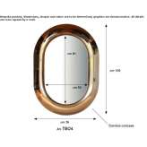 Oval mirror, glass, mounted on the wall Segre