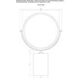 Double-sided round mirror made of Carrara marble Mulege