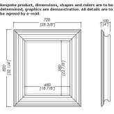 Rectangular mirror in a pine frame Chulilla