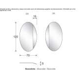 Oval wall mirror in a modern style Yura