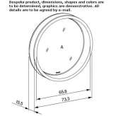 Round bathroom mirror with integrated lighting Alvesta