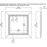 Wall-mounted bathroom mirror in a wooden frame Wessling