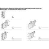 Rectangular bathroom mirror with integrated lighting Trange