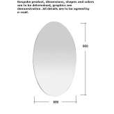 Oval wall-mounted bathroom mirror Fizes