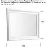 Rectangular bathroom mirror Fizes