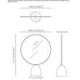 Freestanding round mirror Domarin