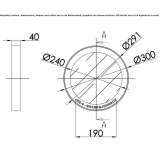 Bathroom mirror in a steel, round frame Sandwich