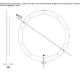 Round bathroom mirror with integrated lighting Sonico