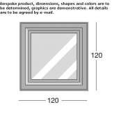Kwadratowe lustro ścienne w ramie Gragnano
