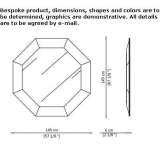 Octagonal mirror with integrated lighting Mirabel