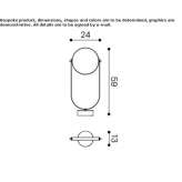 Tiltable, round table mirror Torphins