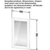 Wall-mounted bathroom mirror with integrated lighting Truckee