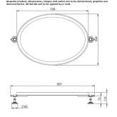 Oval, tiltable mirror, mounted on the wall Kilo