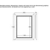 Prostokątne lustro montowane na ścianie w ramie Guarena
