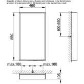 Bathroom mirror with integrated lighting Lansvale