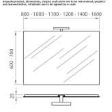 Rectangular bathroom mirror with integrated lighting Marboue