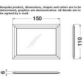 Rectangular wooden mirror with integrated lighting Nevele