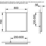 Bathroom mirror with integrated lighting Insch