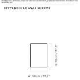 Rectangular steel mirror for wall mounting Paicandu