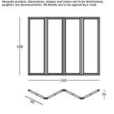 Aluminum and felt screen Gozpinar