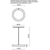 Umbrella stand made of concrete and galvanized steel Lawnton