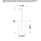 Umbrella stand made of ABS and metal Hemsbach