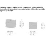 Low flowerpot made of polypropylene Bargagli
