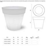 Tall round polyethylene flowerpot with lighting Campinas