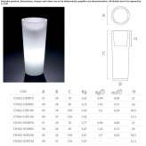 Round polyethylene flower pot with lighting Loxstedt