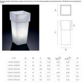 Kwadratowa doniczka z polietylenu z oświetleniem Arradon