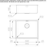 Single built-in stainless steel sink Haworth