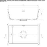 Solid Surface sink for concealed installation Sinesti