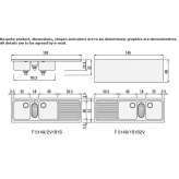 Two-bowl built-in stainless steel sink with drainer Zory