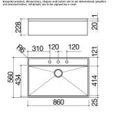 Stainless steel undermount sink with drainer Yolboyu