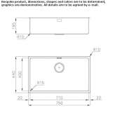 Single built-in stainless steel sink Haworth