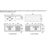 Two-bowl built-in stainless steel sink with drainer Zory